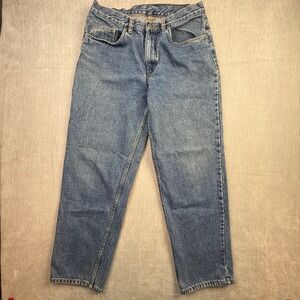 LL Bean Double L Relaxed Fit Jeans Womens 12 Reg Blue‎ Denim High Rise 0KH63